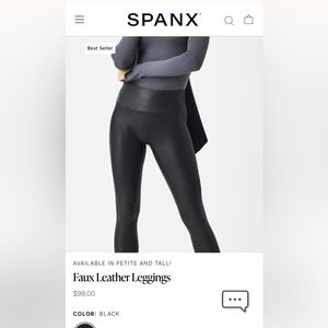 Leather spanx leggings brand new